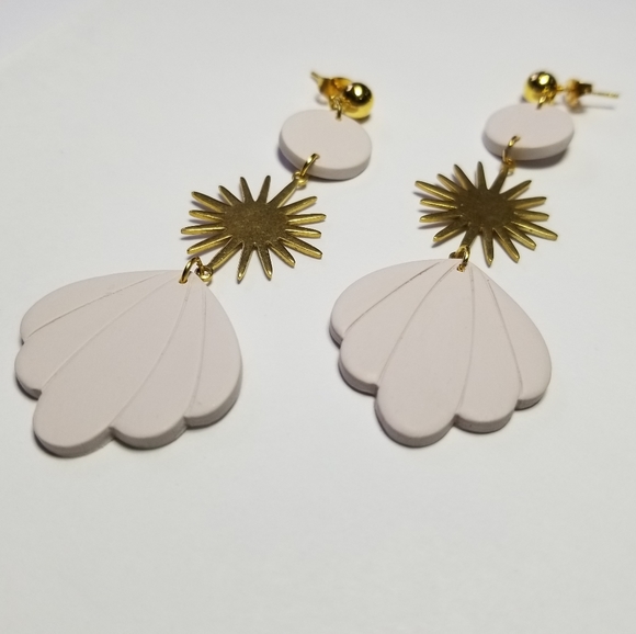Handcrafted polymer clay earrings - Picture 2 of 2